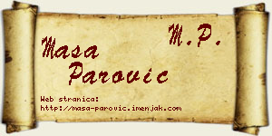 Maša Parović vizit kartica